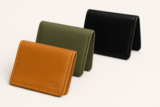 Mini leather wallet plus card holder for men