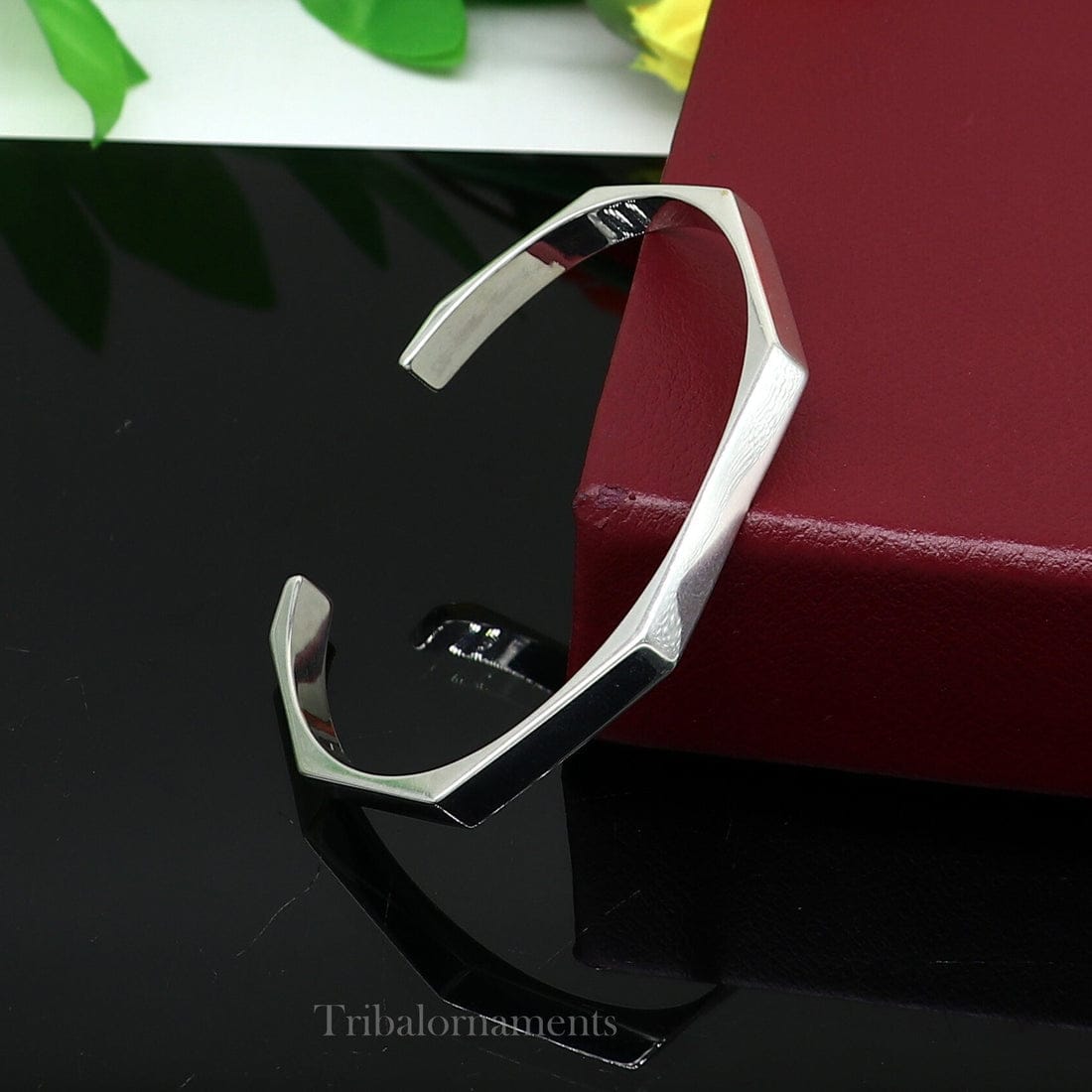 Hexagon cuff bracelet