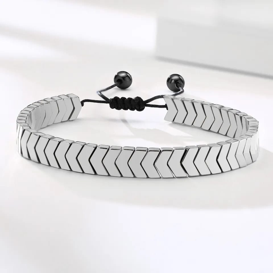 Softones Hematite Arrow Bracelet for Men