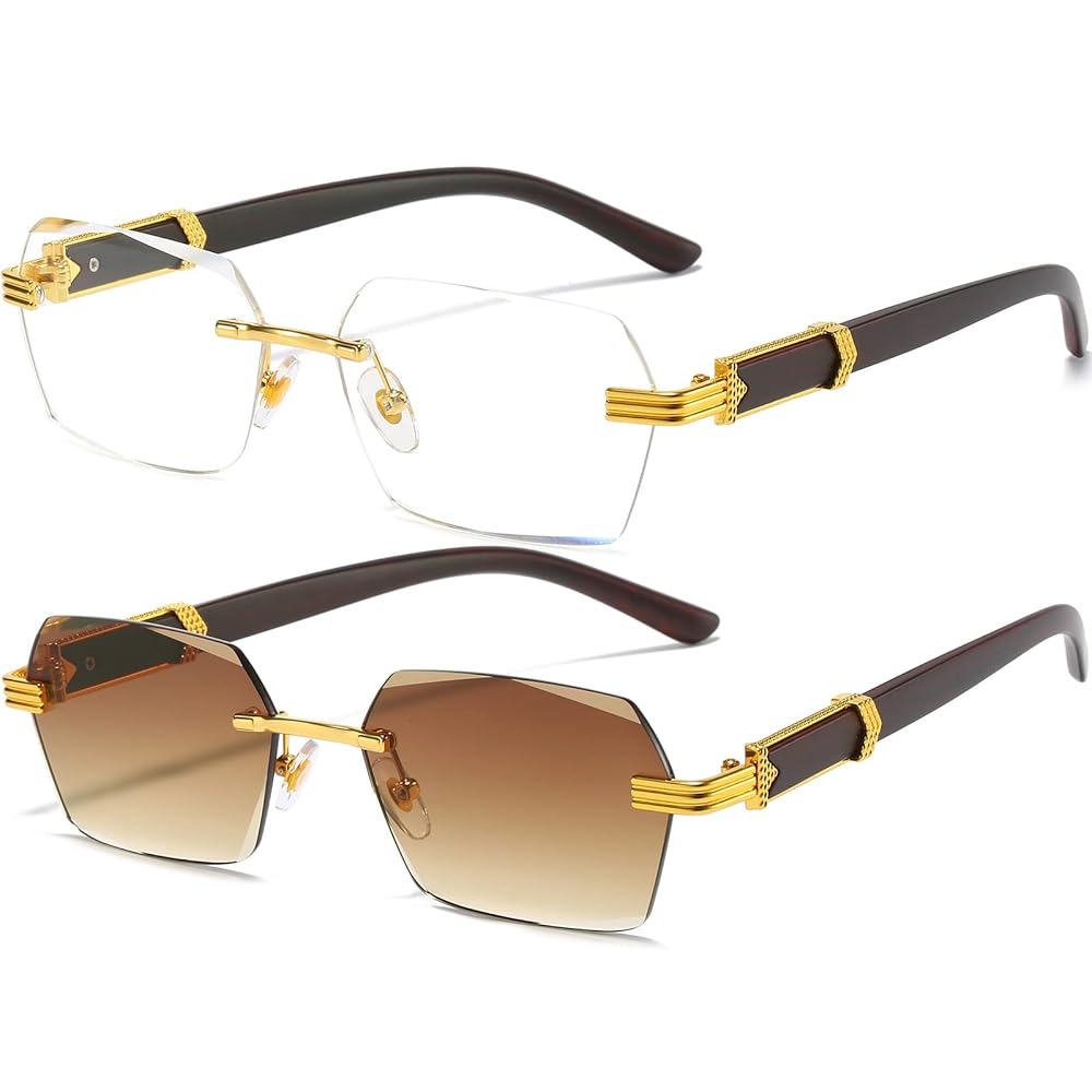 Rimless Rectangle (Aurex Premium) Sunglasses
